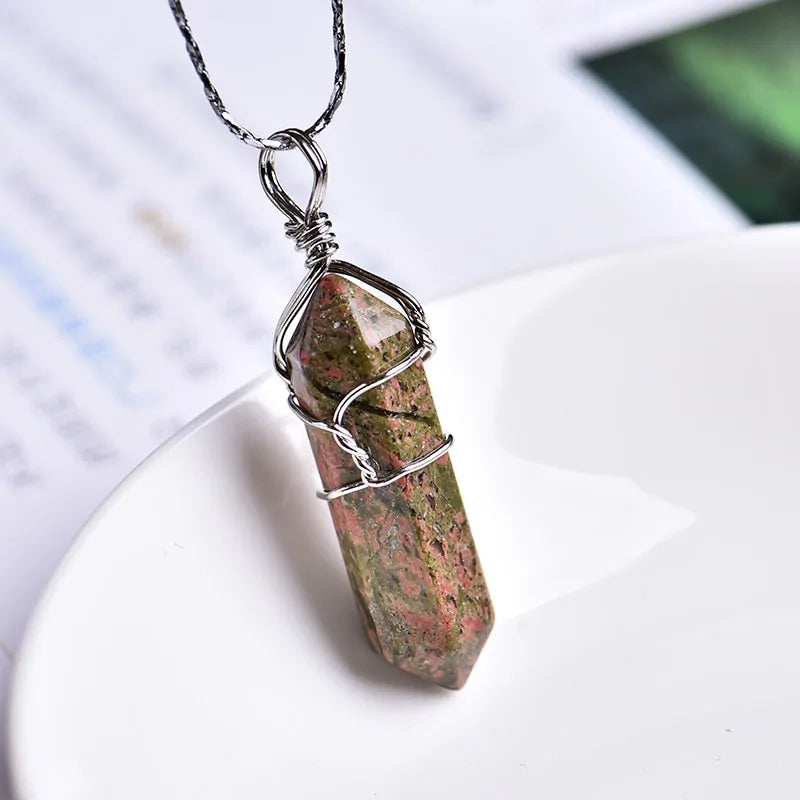 Natural Amethyst Crystal Point Pendant: DIY Jewelry Gift