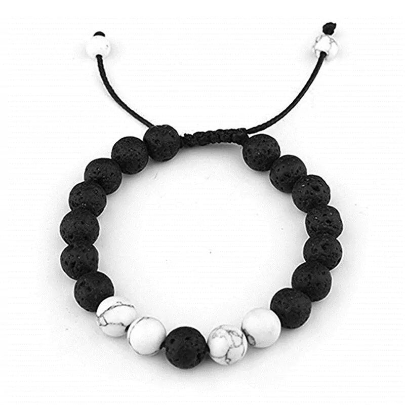 Adjustable Lava Rock Stone Bracelet