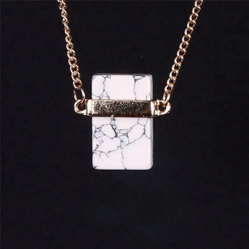 Natural Marble Stone Necklace