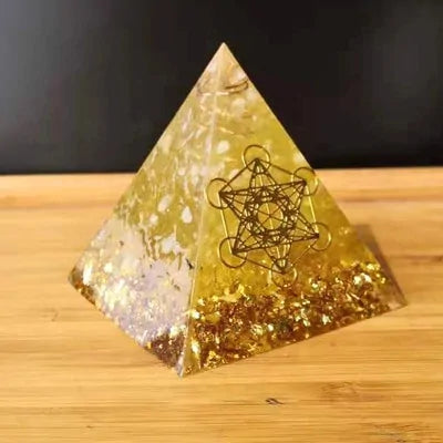 Tree Of Life Orgonite Pyramid Mold Amethyst Peridot