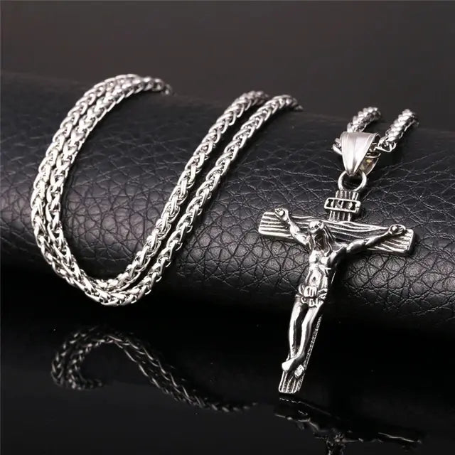 Religious Jesus Cross Necklace for Men