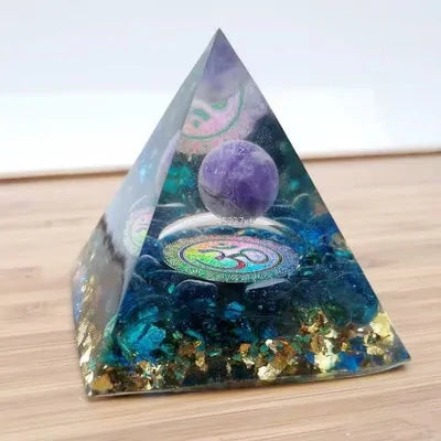 Tree Of Life Orgonite Pyramid Mold Amethyst Peridot