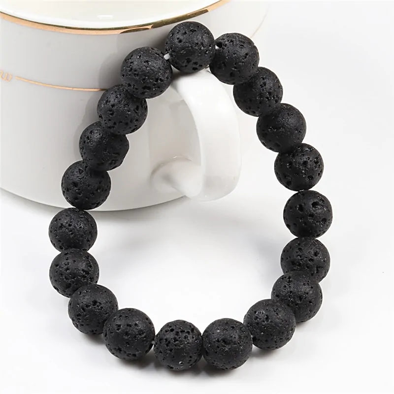 Natural Volcanic Stone Beads Bracelets