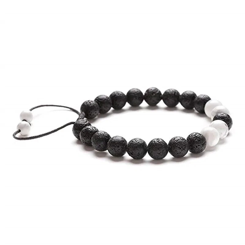 Adjustable Lava Rock Stone Bracelet