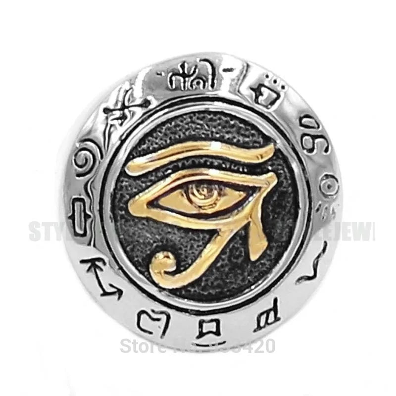 Egyptian Amulet Ring Stainless Steel