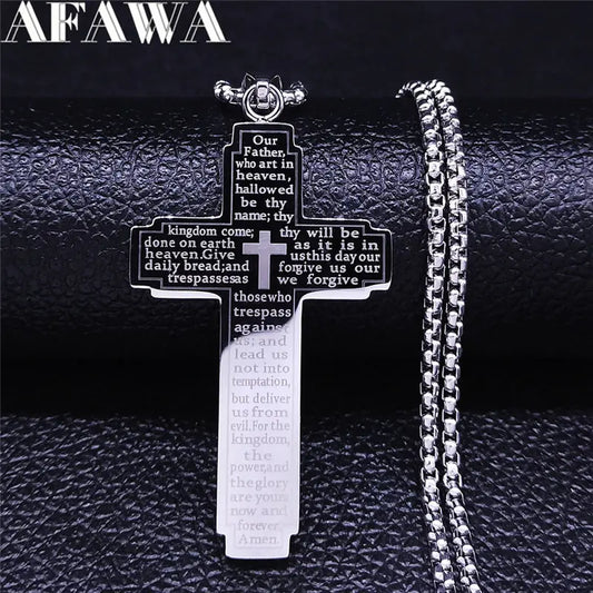 Cross Chain Necklace Stainless