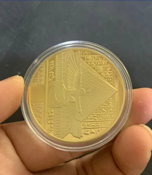 Egypt Sphinx Gold Egyptian Pharaoh Commemorative Coin