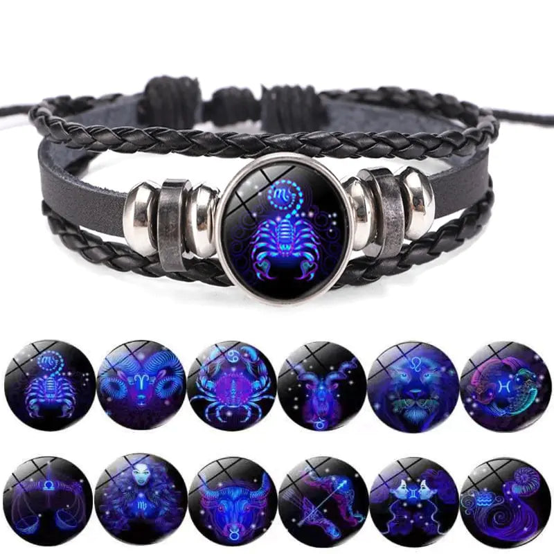 Zodiac Signs Constellation Luminous Bracelet