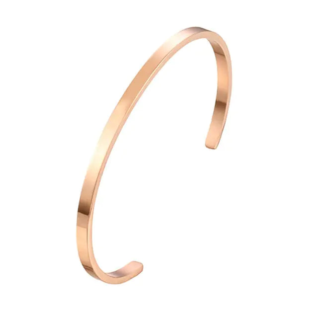 Unisex Stainless Steel Bangle Bracelet